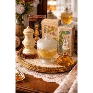 Vintage Avon Moonwind Decanter & Bath Oil Bundle